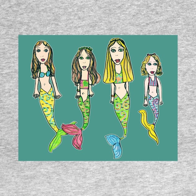 My Girls as Mermaids - Drawn by Tane (8) by micklyn